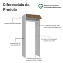 Porta-Geladeira 83 cm 1 Porta Basculante Branco/Rustic Stella Madesa