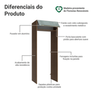 Porta-Geladeira 83 cm 1 Porta Basculante Rustic/Cinza Lux Madesa
