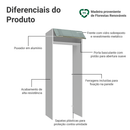 Porta-Geladeira 83 cm 1 Porta Basculante Branco/Cinza Lux Madesa