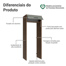 Porta-Geladeira 83 cm 1 Porta Basculante Rustic/Cinza Agata Madesa