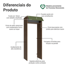 Porta-Geladeira 83 cm 1 Porta Basculante Rustic/Verde Vik Madesa