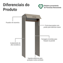 Porta-Geladeira 83 cm 1 Porta Basculante Crema/Rustic/Crema Agata Madesa
