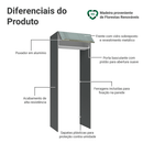 Porta-Geladeira 83 cm 1 Porta Basculante Cinza/Branco/Cinza Lux Madesa