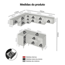 Armário de Cozinha Completa de Canto 405 cm Preto Nice Madesa 02