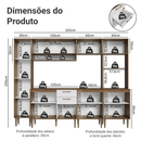 Armário de Cozinha Completa 265 cm Rustic/Branco Lille Madesa 01