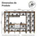 Armário de Cozinha Completa 285 cm Rustic/Branco Lille Madesa 01