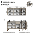 Armário de Cozinha Compacta 180 cm Crema Nice Madesa 01