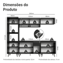 Armário de Cozinha Completa 260 cm Preto Nice Madesa 01