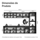 Armário de Cozinha Completa 300 cm Suspenso Preto Nice Madesa 04