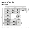 Armário de Cozinha Completa 270 cm Branco Vik Madesa 05