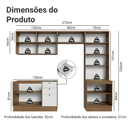 Armário de Cozinha Completa 270 cm Rustic/Branco Vik Madesa 06