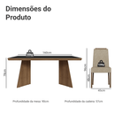 Conjunto Sala de Jantar Tampo de Madeira 4 Cadeiras Rustic/Preto/Imperial Arles Madesa