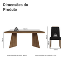 Conjunto Sala de Jantar Tampo de Madeira 6 Cadeiras Rustic/Oxford Sarlat Madesa