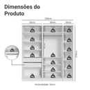 Guarda-Roupa Modulado 200 cm 5 Portas 2 Gavetas Branco Neo Madesa 02