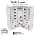 Guarda-Roupa Modulado de Canto 350 cm 6 Portas 4 Gavetas Branco Neo Madesa 01