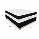 Cama Box Casal Conjugada D28  Ortomedic 138x188x53cm Bacetto