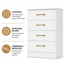 Cômoda 4 Gavetas MS913 Moval