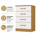 Cômoda 4 Gavetas MS913 Moval