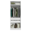 Guarda-Roupa Modulado 2 Portas com Espelho 2 Gavetas 1 Cabideiro Branco Neo Madesa