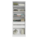 Guarda-Roupa Modulado 2 Portas com Espelho 2 Gavetas 4 Prateleiras Branco Neo Madesa