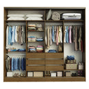 Guarda-Roupa Casal Madesa Apolo 4 Portas de Correr Rustic