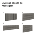 Cabeceira Estofada Modular Kit 6 Peças para Camas de Solteiro Silver Madesa