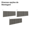 Cabeceira Estofada Modular Kit 9 Peças para Camas até Casal/Queen Silver Madesa