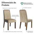 Kit 2 Cadeiras de Jantar Estofadas 4254 com Espaldar Rustic/Imperial Madesa