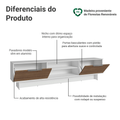 Rack para TV até 80 Polegadas 218 cm 2 Portas Branco/Rustic Stella Madesa