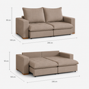 Sofá Cama Retrátil 3 Lugares Milano Design