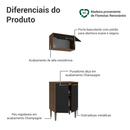 Kit Cozinha com Armário Aéreo e Balcão 60 cm Rustic/Preto Lille Madesa