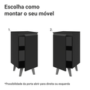 Balcão de Cozinha 40 cm 1 Porta Com Pés Preto Nice Madesa