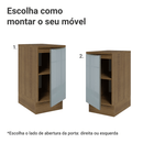 Balcão de Cozinha 40 cm 1 Porta Rustic/Cinza Lux Madesa