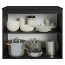 Balcão de Cozinha 80 cm 2 Portas Suspenso Preto Nice Madesa