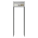 Porta-Geladeira 73 cm 1 Porta Basculante Cinza/Branco/Cinza Agata Madesa