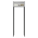 Porta-Geladeira 73 cm 1 Porta Basculante Preto/Branco/Preto Glamy Madesa
