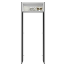 Porta-Geladeira 83 cm 1 Porta Basculante Preto/Branco/Preto Agata Madesa