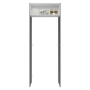 Porta-Geladeira 83 cm 1 Porta Basculante Cinza/Branco/Cinza Lux Madesa