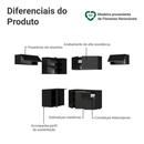 Armário de Cozinha Completa de Canto Suspenso 405 cm Preto Nice Madesa 01