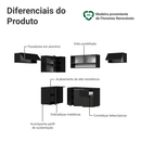 Armário de Cozinha Completa de Canto Suspenso 405 cm Preto Nice Madesa 03