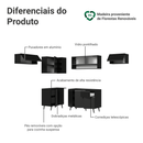 Armário de Cozinha Completa de Canto 405 cm Preto Nice Madesa 05
