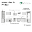 Armário de Cozinha Completa de Canto 549 cm Branco Vik Madesa 01