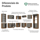 Armário de Cozinha Completa de Canto 549 cm Rustic/Cinza Vik Madesa 01