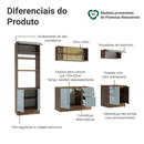 Armário de Cozinha Completa 270 cm Rustic/Cinza Lux Madesa 05