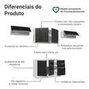 Armário de Cozinha Completa 280 cm Branco/Preto Lux Madesa 01