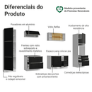 Armário de Cozinha Completa 320 cm Branco/Preto Lux Madesa 08