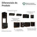 Armário de Cozinha Completa 400 cm Rustic/Preto Lux Madesa 05