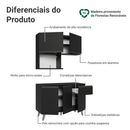 Armário de Cozinha Compacta 120 cm Preto Nice Madesa 05