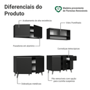 Armário de Cozinha Completa 260 cm Preto Nice Madesa 02