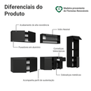 Armário de Cozinha Completa 300 cm Suspenso Preto Nice Madesa 03